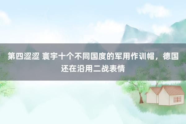 第四涩涩 寰宇十个不同国度的军用作训帽，德国还在沿用二战表情