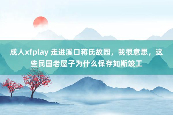 成人xfplay 走进溪口蒋氏故园，我很意思，这些民国老屋子为什么保存如斯竣工